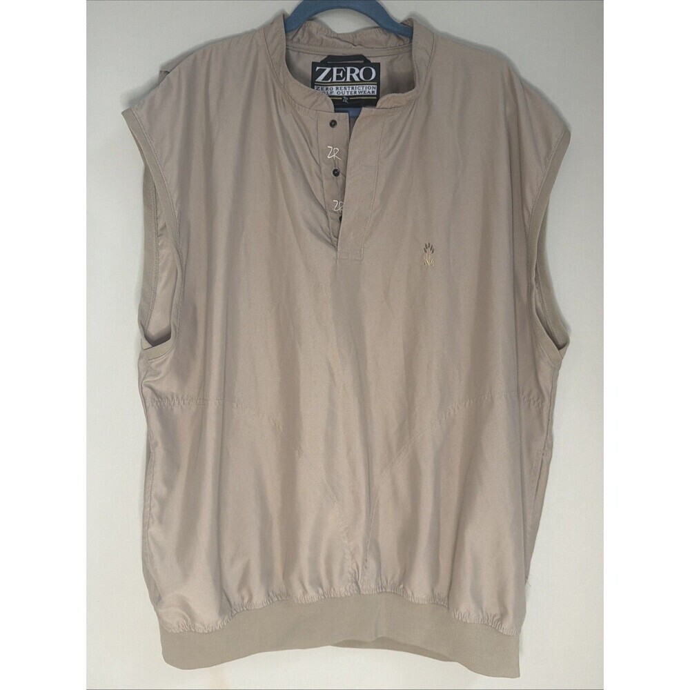 Zero Restriction Golf outerwear XL Pullover Vest In Tan With Pockets‎